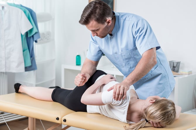 Car Crash Injury Chiropractor treating a patient in Cape Coral, Florida