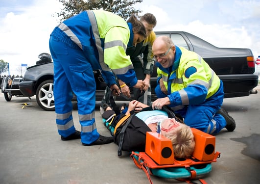 Car Accident Victim being Taken to Moses Cone Hospital