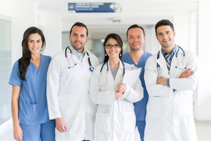 doctors smiling in a hospital